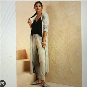 Banana Republic Light Gray open front Duster cardigan